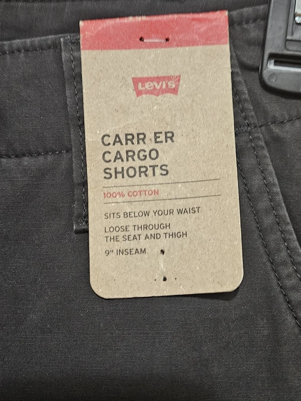 Levi's Men's Carrier Cargo Shorts - Black - Size 30 - 9